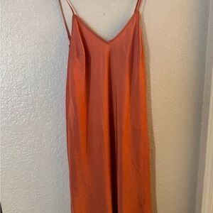 Orange Slip Dress